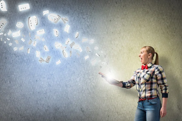 Girl with book — Stock Photo, Image