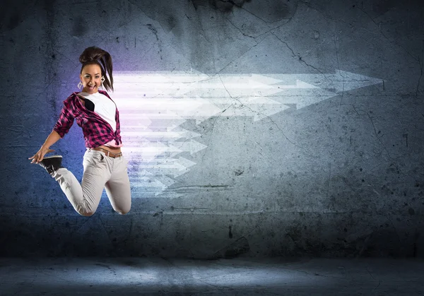 Mujer bailando hip-hop —  Fotos de Stock