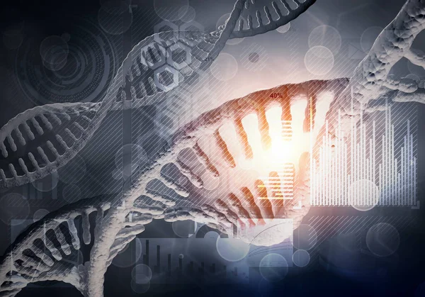 Fundo de moléculas de DNA — Fotografia de Stock