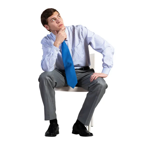 Geschäftsmann auf einem Stuhl — Stockfoto