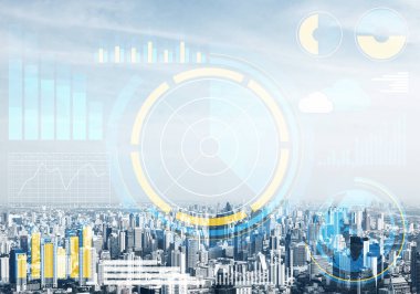 Grafiklerle çifte pozlama iş kavramı