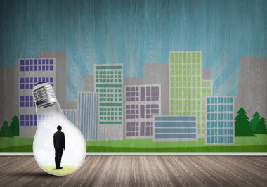 Ampulde sıkışan bir iş adamı