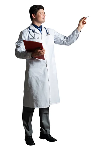 Médico con tableta para documentos —  Fotos de Stock