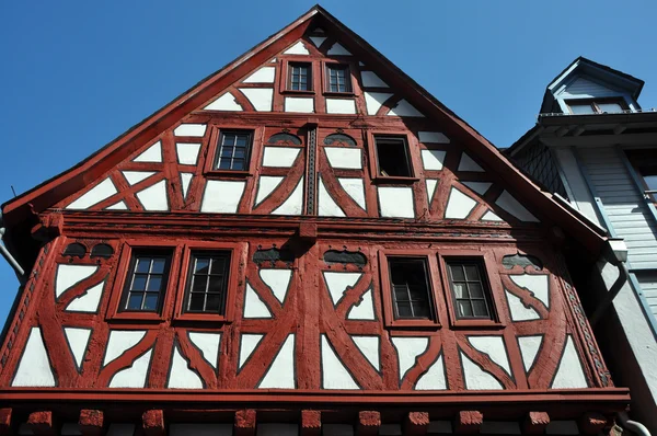 Fachwerkhaus de entramado de madera en Alemania —  Fotos de Stock