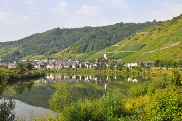 Pequena aldeia no rio Mosel, Alemanha — Fotografia de Stock