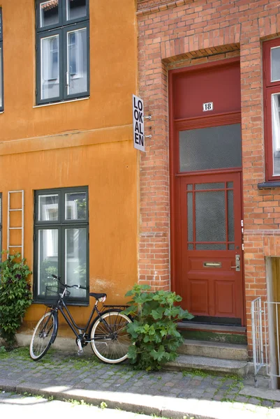 Colorful facades of houses in Malmö — Stok fotoğraf