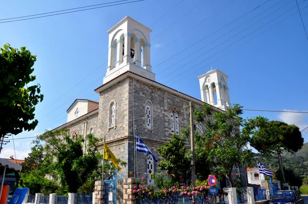 Griekse kerk op samos eiland — Stockfoto