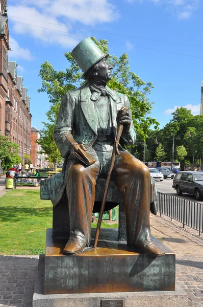 Estatua de H.C. Andersen en Copenhague, Dinamarca — Foto de Stock