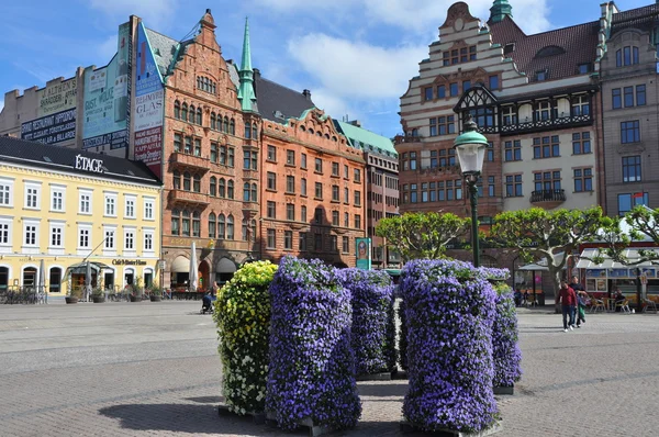 Main square of malmö, sweden — Stock fotografie