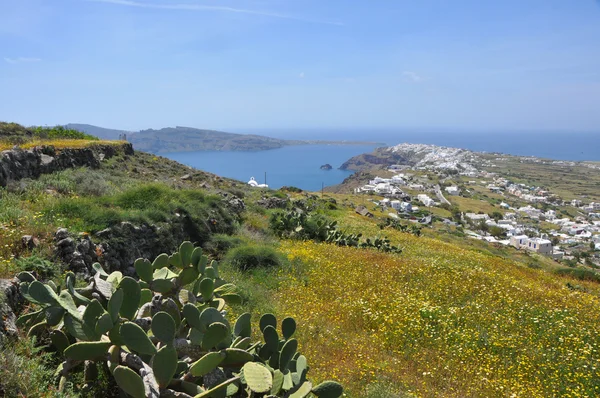 Paysage de l'île grecque santorin — Photo