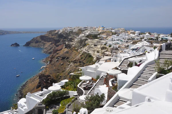 Pueblo oia en la isla griega santorini —  Fotos de Stock