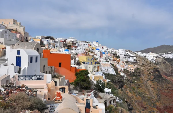 Pueblo oia en la isla griega santorini —  Fotos de Stock