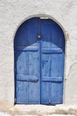 Mavi Yunan kapı, santorini Adası