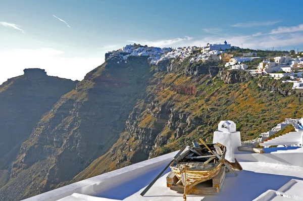 Pueblo del cráter de la isla santorini, Grecia —  Fotos de Stock