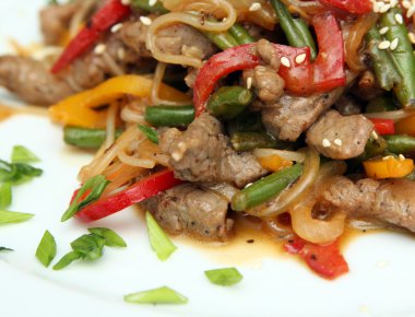 sebze ile sığır eti