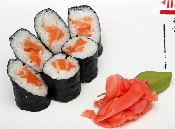Sushi close up cozinha japonesa — Fotografia de Stock