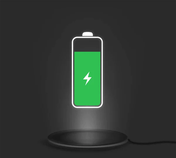 Smartphone Charging Mobile Cell Phone Charge Battery Wireless Inductive Charger — 스톡 벡터