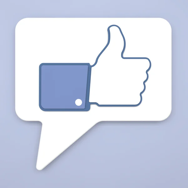 Thumb Up Sign on Speech Bubble. — Stock Photo, Image