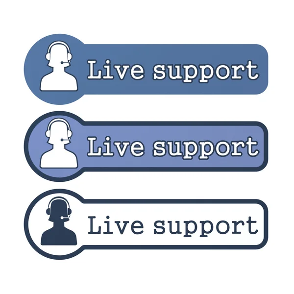 Website Element: "Live Support" — Stock Photo, Image