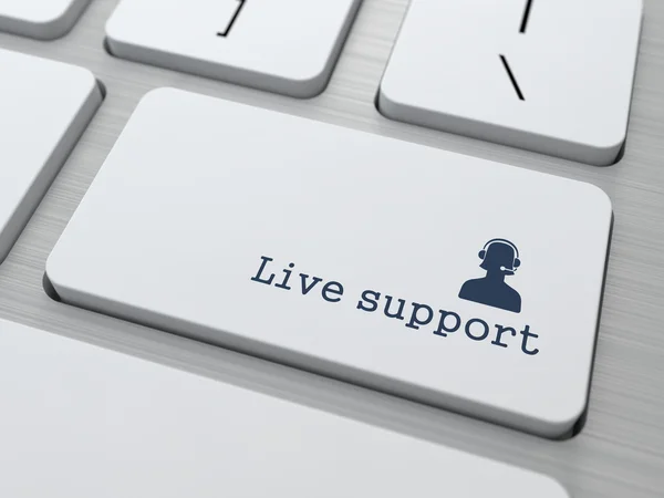 Кнопка на клавиатуре: "Live Support " — стоковое фото