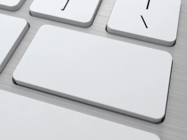 Blank Button on Modern Computer Keyboard. — Stock Photo, Image