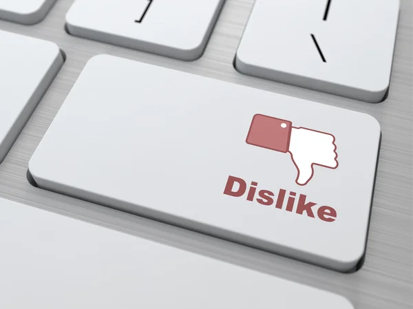 Dislike tlačítko - koncept sociální média. — Stock fotografie