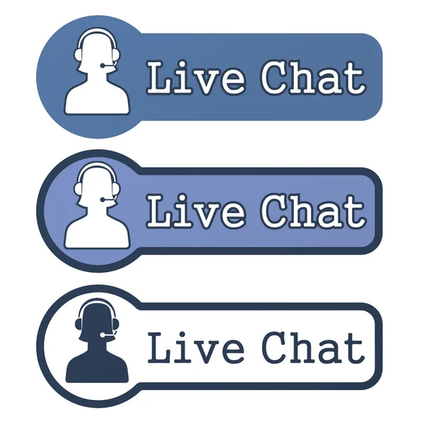 Elemento del sitio web: "Chat en vivo " — Foto de Stock