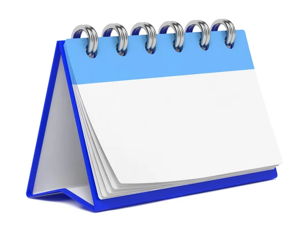Leere Desktop-Kalender isoliert auf weiß. — Stockfoto