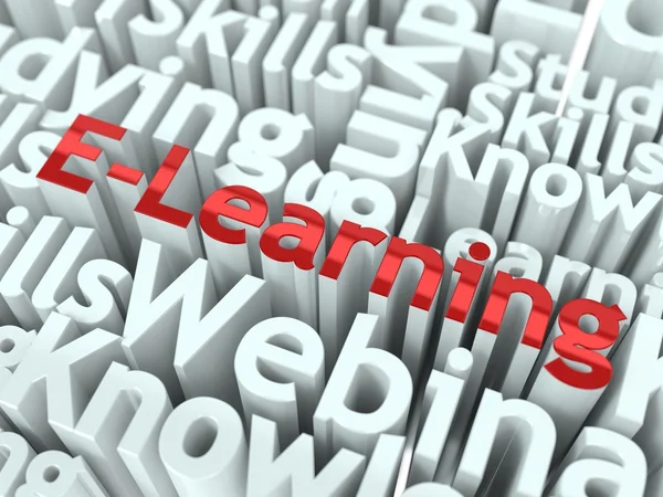 E-learning slogan. Progettazione concettuale . — Foto Stock