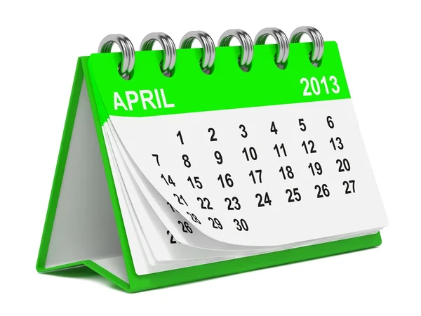 Groene bureaublad kalender. — Stockfoto