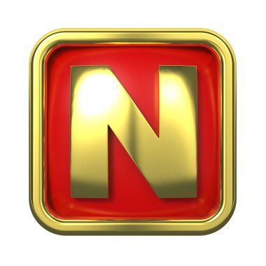kırmızı zemin üzerine altın harf.
