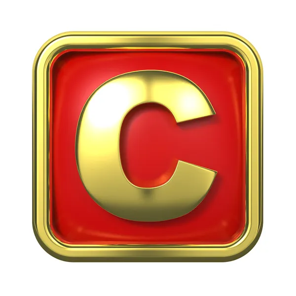 Gold Letter on Red Background. — Stock Photo, Image