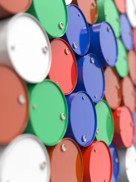 Oil Barrels Stacked Up. — Stock Photo, Image