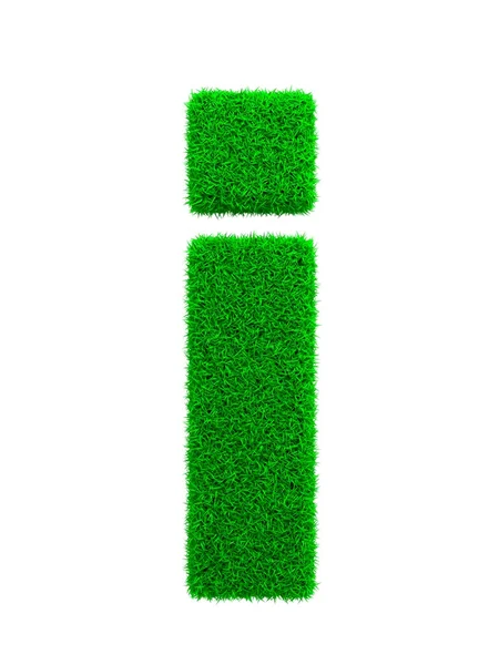 Буква Grass Isolated on White . — стоковое фото