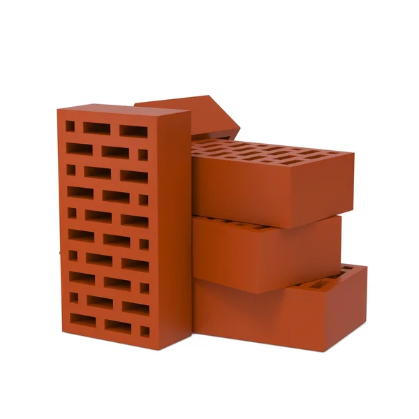 Stack of Red Bricks. — Stock Photo, Image