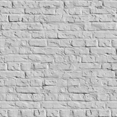 Beyaz tuğlalı, pürüzsüz bir yapı..