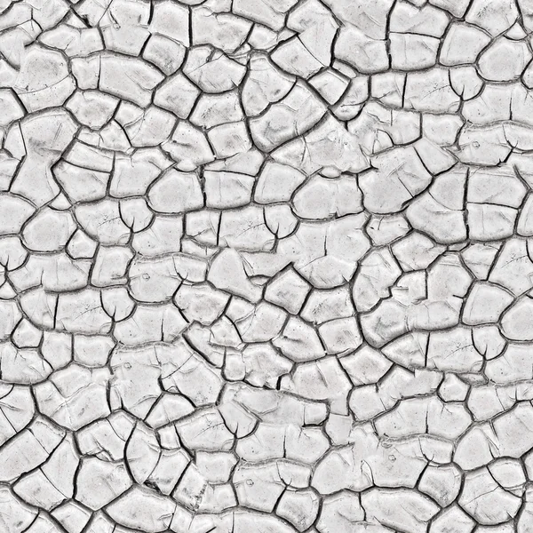 White Cracked Surface Seamless Texture. — Stock Photo, Image