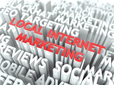 Yerel internet pazarlama kavramı.