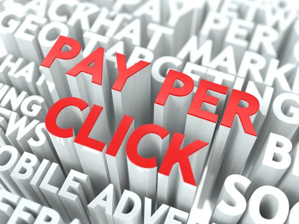 Click (ppc) kavramı ödeme. — Stok fotoğraf