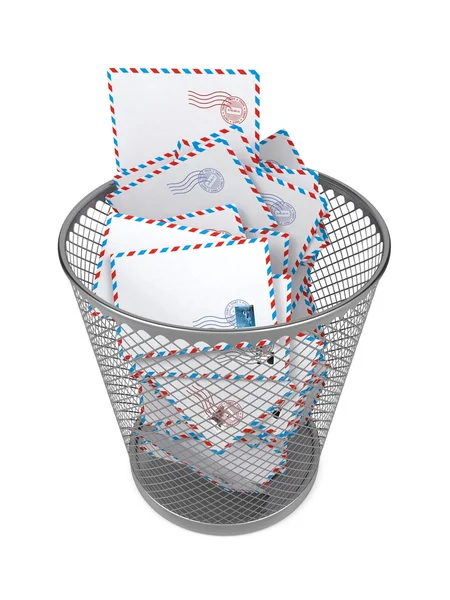 Envelopes in the Trash. — Stock Photo, Image