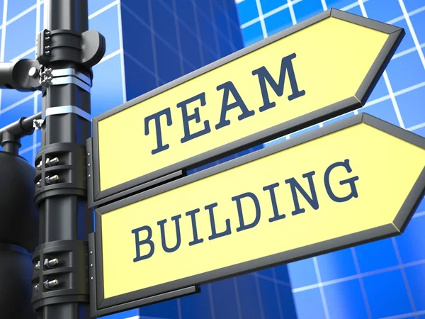 Podnikatelský koncept. team building znamení. — Stock fotografie