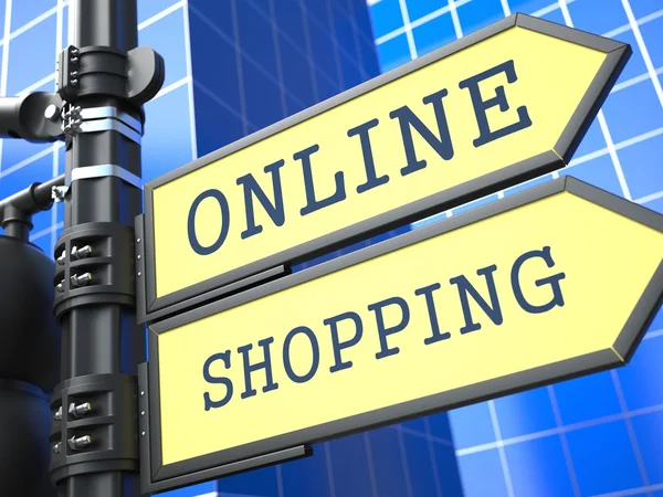 Affärsidé. online shopping tecken. — Stockfoto