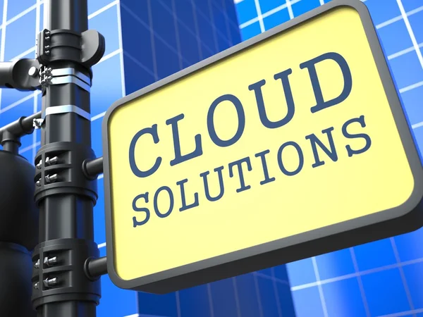 Internet-käsite. Cloud Solutions reittimerkki . — kuvapankkivalokuva