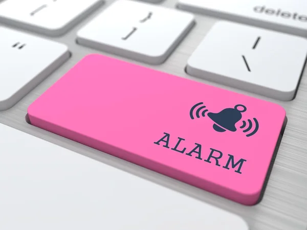 Security Concept - The Red Alarm Button. — Stock Photo, Image