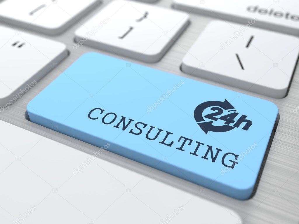 Service Concept - The Blue Consulting Button.