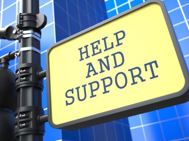 hizmet anlayışı. Yardım ve desteği mesaj.