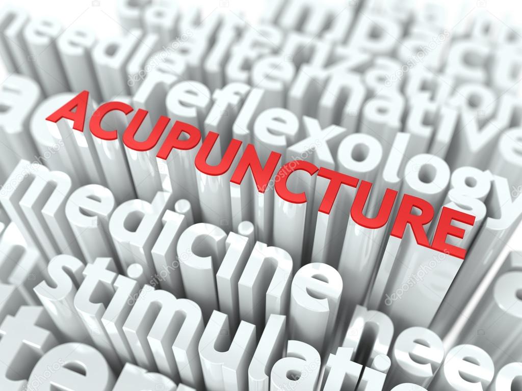 Acupuncture. The Wordcloud Medical Concept.