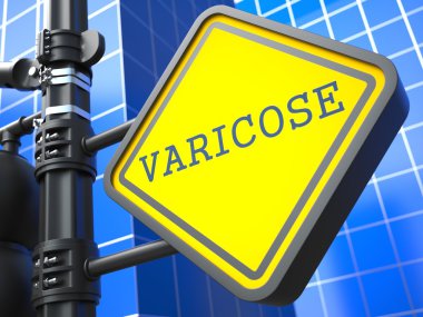 Varicose Roadsign. Medical Concept. clipart