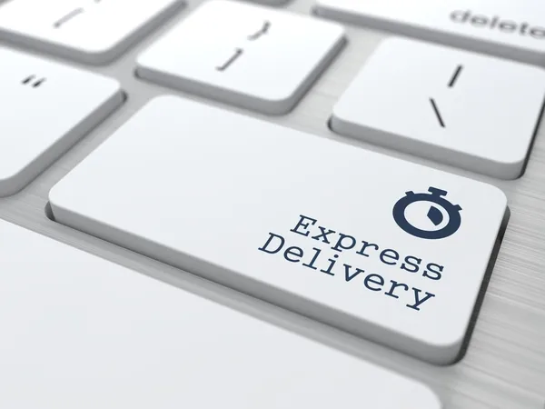 Concepto de entrega. Botón "Entrega Express ". —  Fotos de Stock