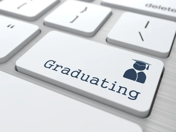 Graduating Button - Education Concept. — Stock Photo, Image